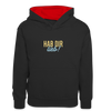 Hab Dir Lieb! - Kinder Kontrast-Hoodie - Schwarz/Rot