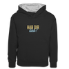Hab Dir Lieb! - Kinder Kontrast-Hoodie - Schwarz/Grau meliert