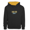 Hab Dir Lieb! - Kinder Kontrast-Hoodie - Schwarz/Gold