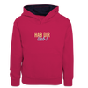 Hab Dir Lieb! - Kinder Kontrast-Hoodie - Pink/Navy