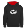 och nüscht jeht schon! - Kinder Kontrast-Hoodie - Schwarz/Rot
