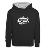 och nüscht jeht schon! - Kinder Kontrast-Hoodie - Schwarz/Grau meliert