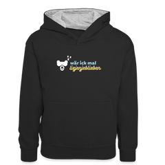 wär ick mal liejenjeblieben - Teenager Kontrast-Hoodie