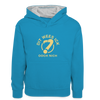 Dit Wees Ick Ooch Nich - Kinder Kontrast-Hoodie - Pfauenblau/Grau meliert