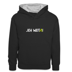 Jeh Weita! - Kinder Kontrast-Hoodie