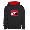 Berliner Tretmühle - Kinder Kontrast-Hoodie - Schwarz/Rot
