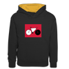 Berliner Tretmühle - Kinder Kontrast-Hoodie - Schwarz/Gold
