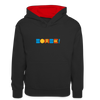 Bombe! - Kinder Kontrast-Hoodie - Schwarz/Rot