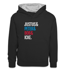 Justus & Peter & Bob & Icke - Kinder Kontrast-Hoodie