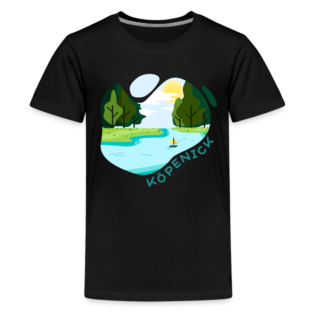 Köpenick am Wasser - Teenager Premium T-Shirt - Schwarz