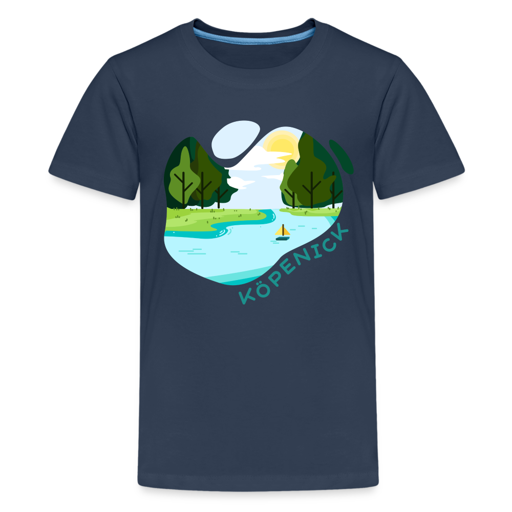 Köpenick am Wasser - Teenager Premium T-Shirt - Navy