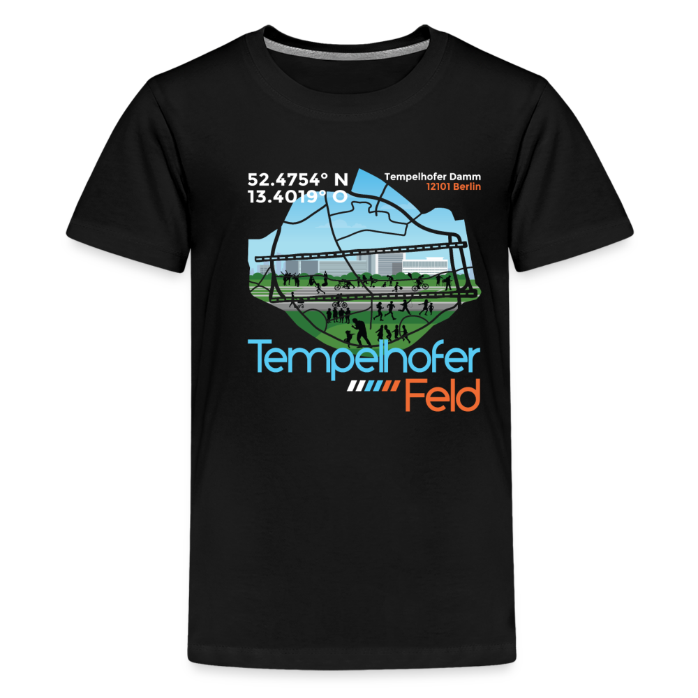 Tempelhofer Feld - Teenager Premium T-Shirt - Schwarz