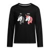 Berliner Einhorn - Teenager Langarmshirt - Schwarz