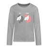 Berliner Einhorn - Teenager Langarmshirt - Grau meliert
