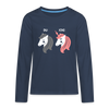 Berliner Einhorn - Teenager Langarmshirt - Navy