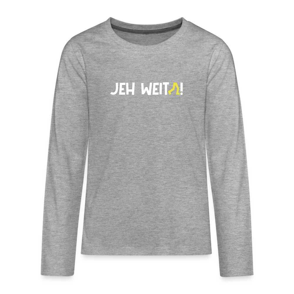Jeh Weita! - Teenager Langarmshirt - Grau meliert