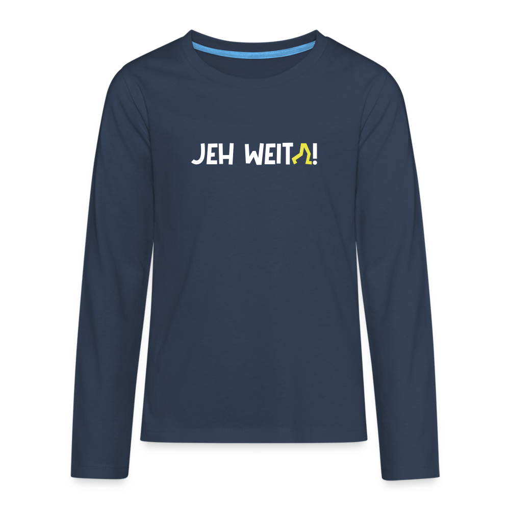 Jeh Weita! - Teenager Langarmshirt - Navy