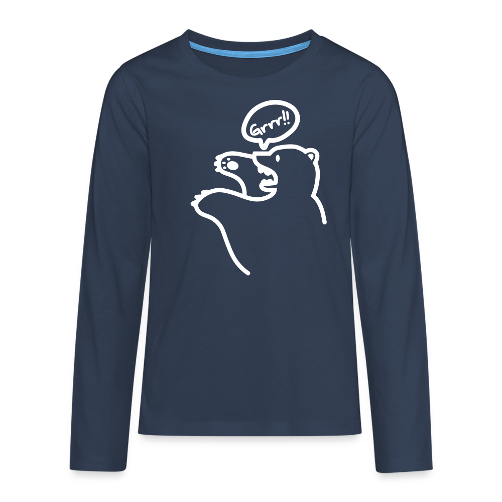 Böser Berliner Bär - Teenager Langarmshirt - Navy