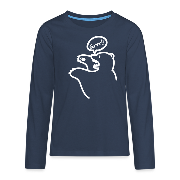 Böser Berliner Bär - Teenager Langarmshirt - Navy