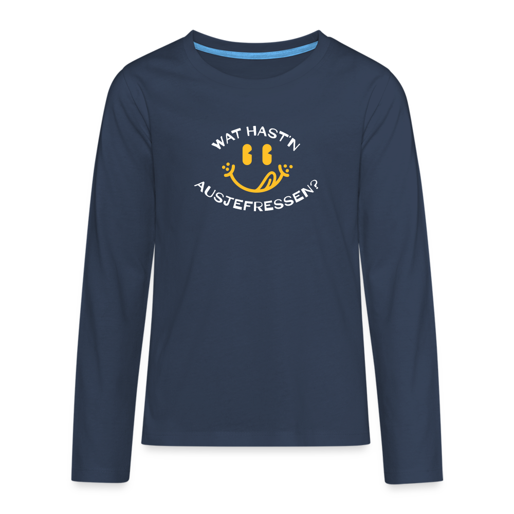 Wat Hast’n Ausjefressen - Teenager Langarmshirt - Navy