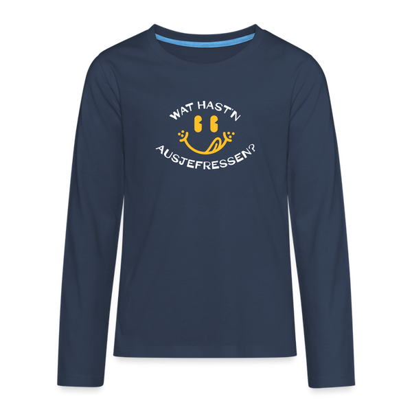 Wat Hast’n Ausjefressen - Teenager Langarmshirt - Navy