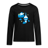 Berliner Bär bei Nacht - Teenager Langarmshirt - Schwarz