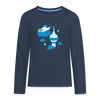 Berliner Bär bei Nacht - Teenager Langarmshirt - Navy