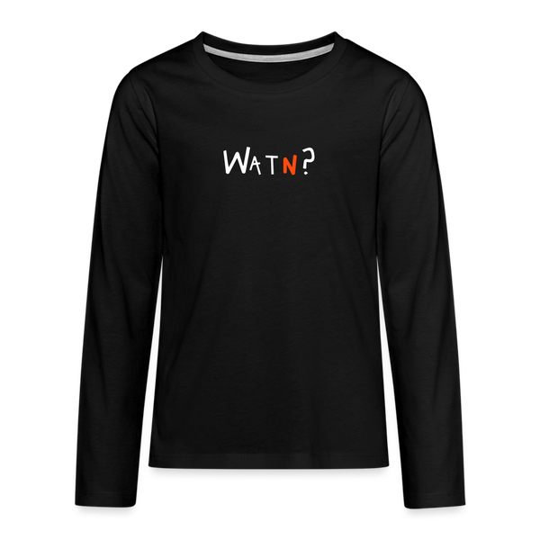 WATN? - Teenager Langarmshirt - Schwarz