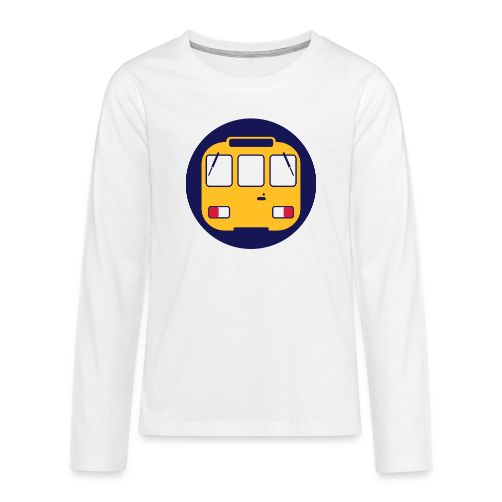U-Bahntunnel - Teenager Langarmshirt - weiß