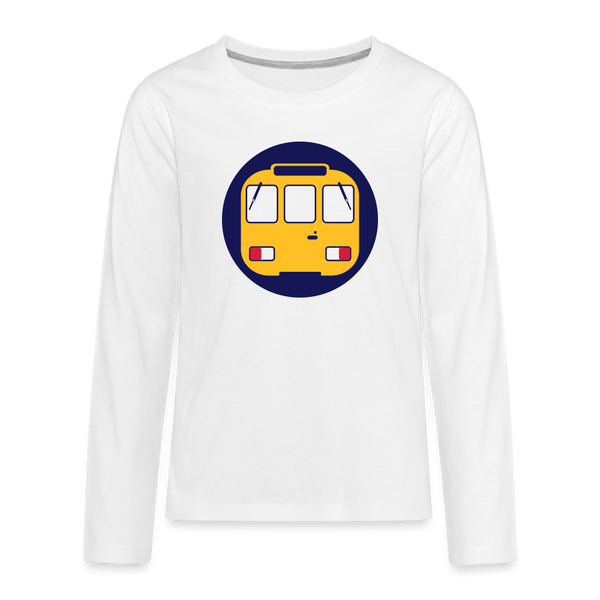U-Bahntunnel - Teenager Langarmshirt - weiß