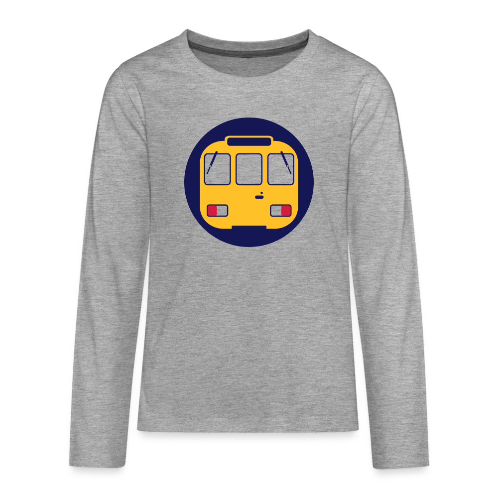 U-Bahntunnel - Teenager Langarmshirt - Grau meliert