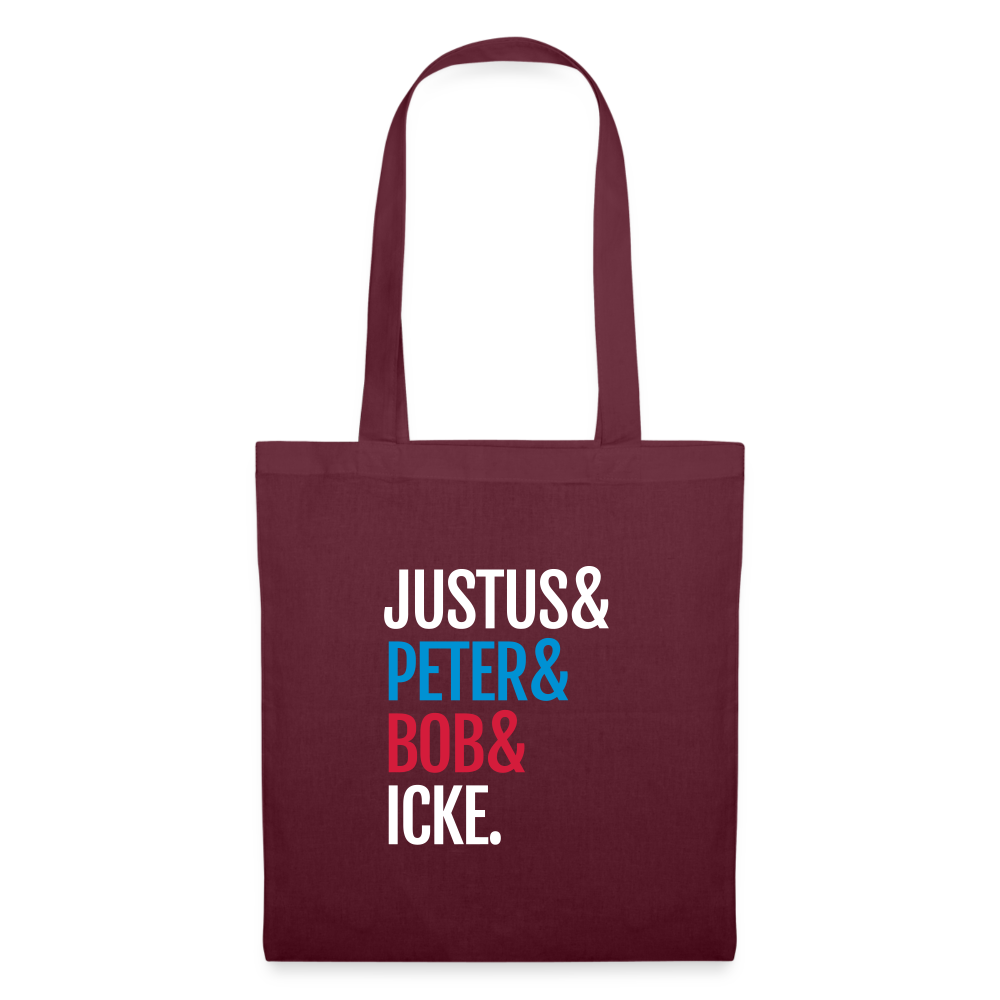 Justus & Peter & Bob & Icke - Stoffbeutel - Burgunderrot
