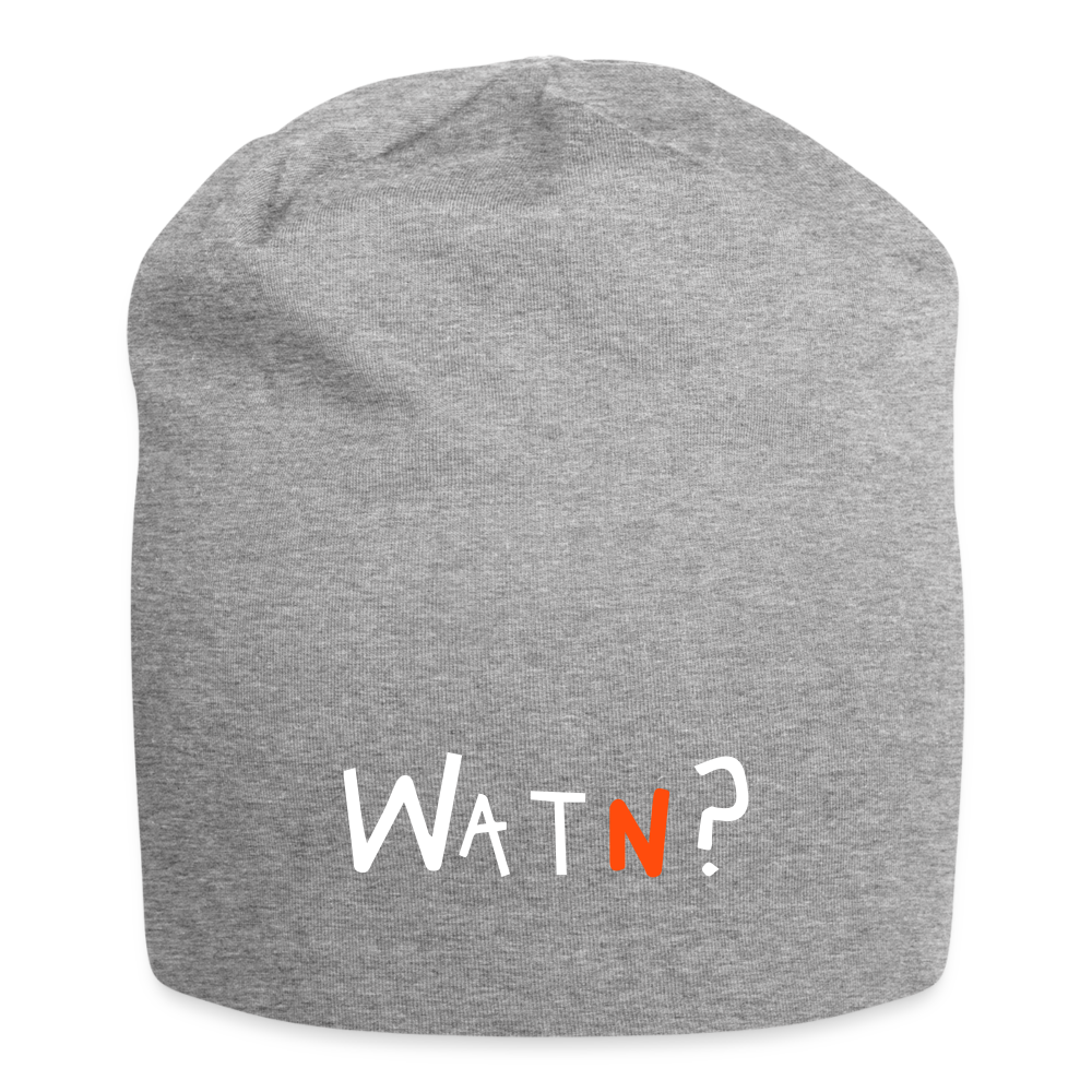 WATN? - Jersey Beanie - Grau meliert