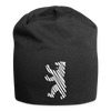 Berliner Bär im Netz - weiß - Jersey Beanie - Schwarz