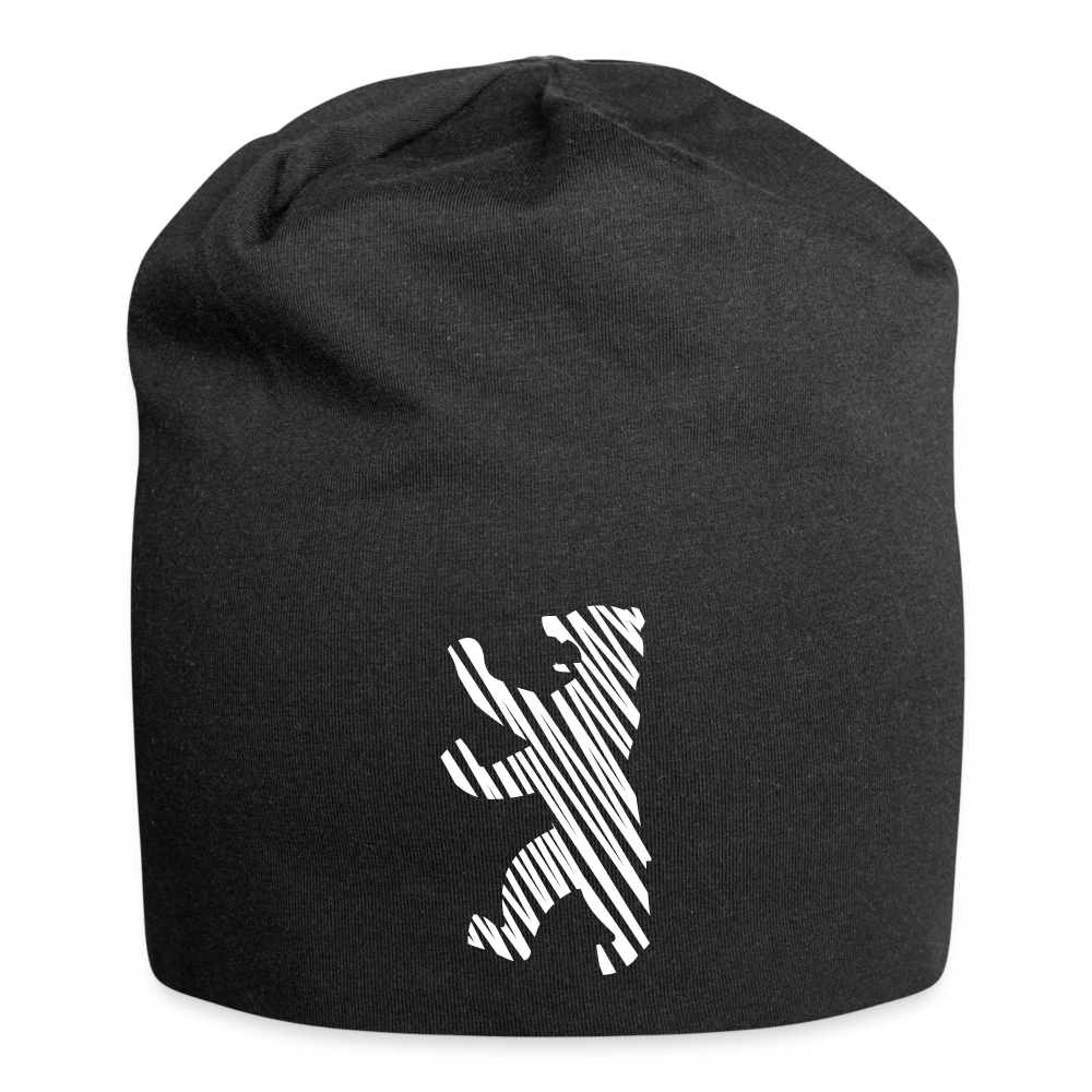 Berliner Bär im Netz - weiß - Jersey Beanie - Schwarz