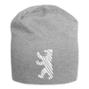 Berliner Bär im Netz - weiß - Jersey Beanie - Grau meliert