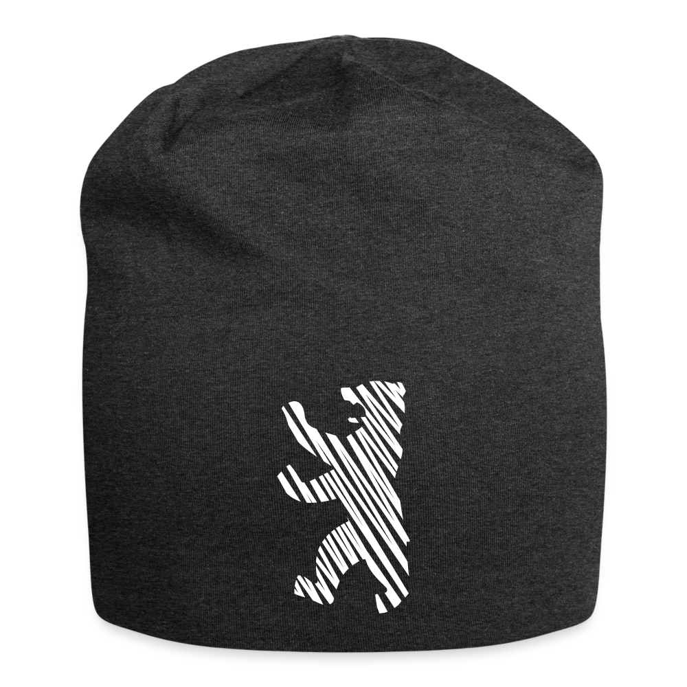 Berliner Bär im Netz - weiß - Jersey Beanie - Anthrazit