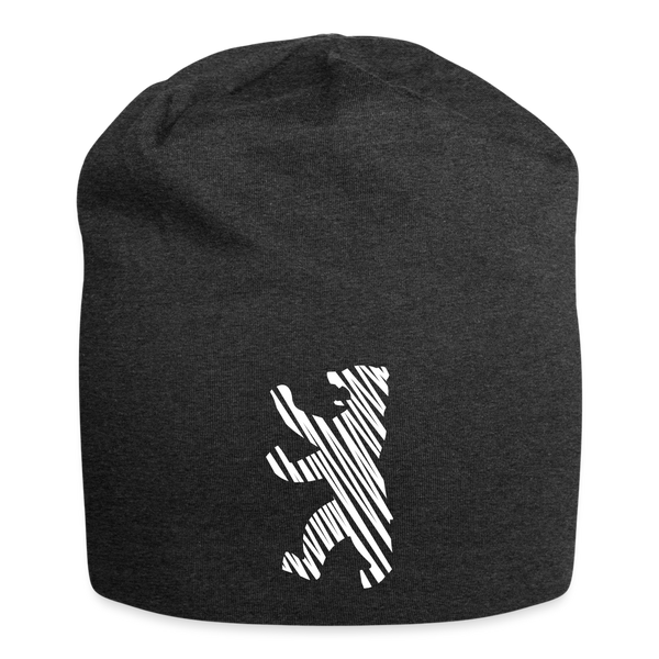 Berliner Bär im Netz - weiß - Jersey Beanie - Anthrazit