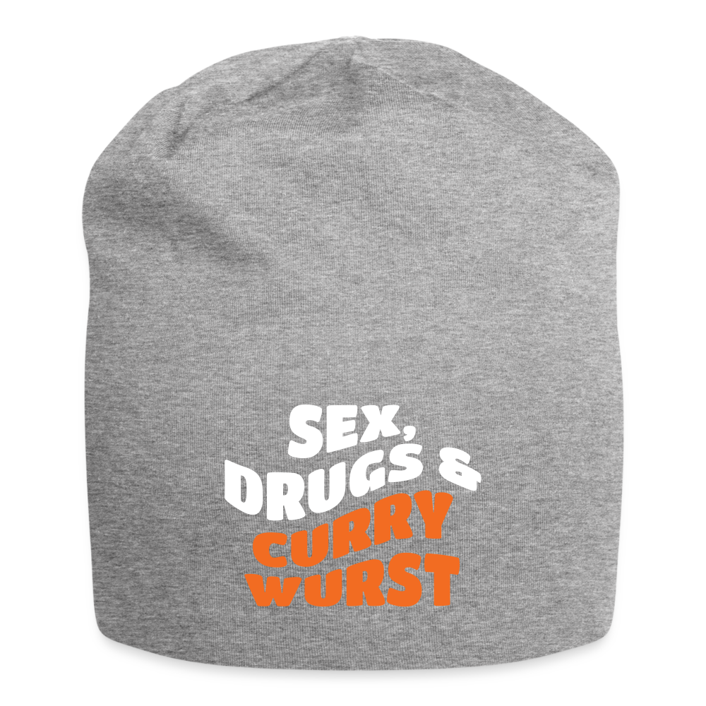Sex, Drucks & Currywurst - Jersey Beanie - Grau meliert