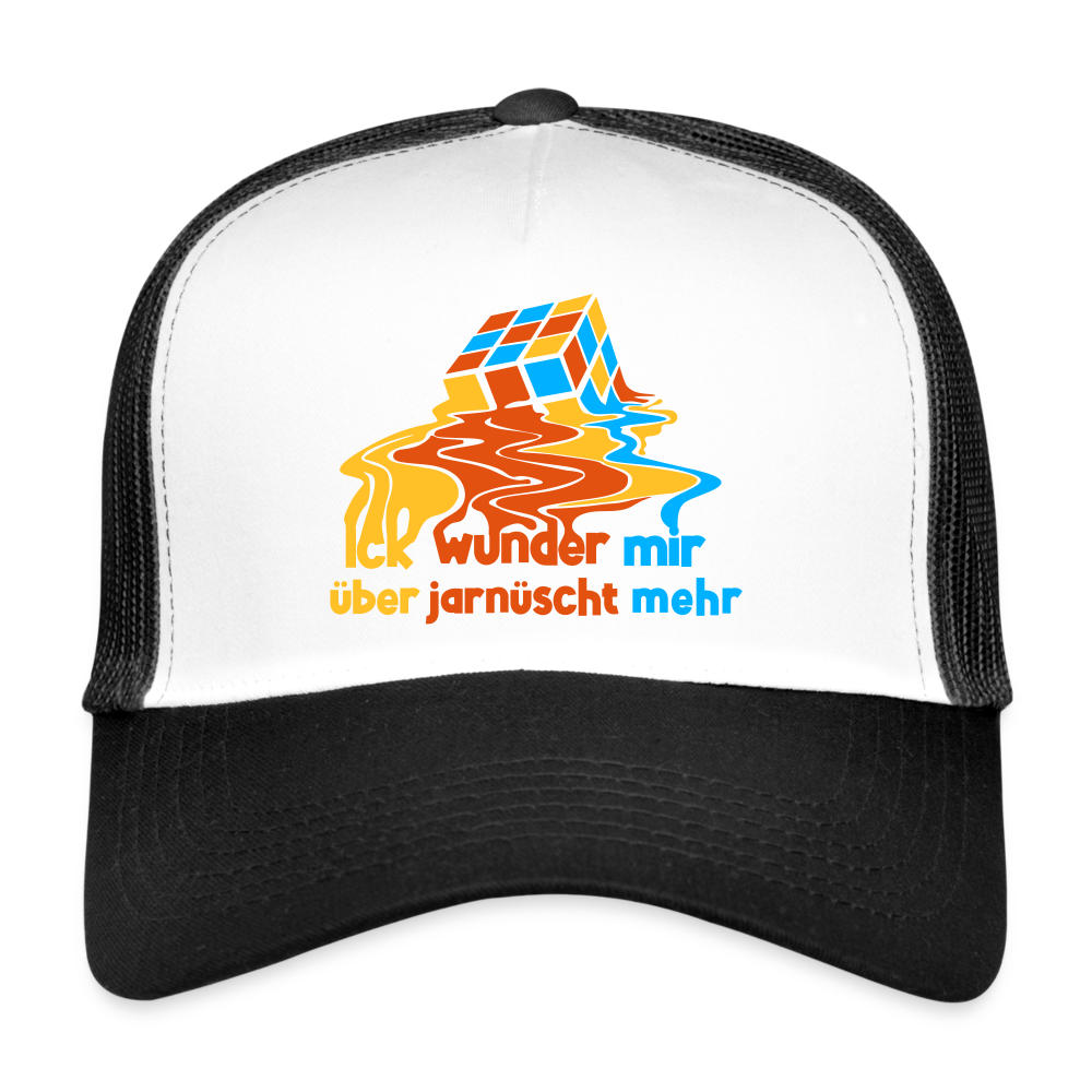 Ick Wunder Mir - Snapback Cap - Weiß/Schwarz