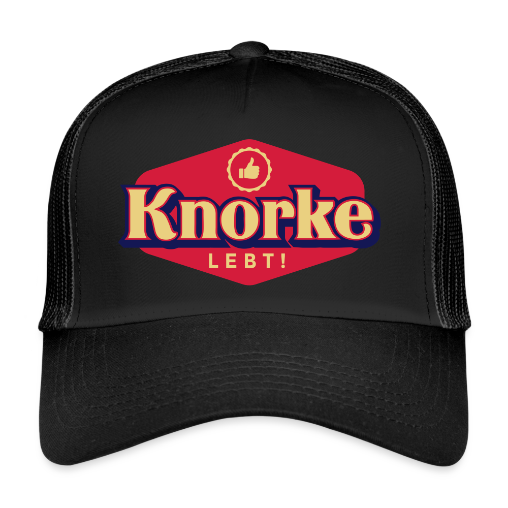KNORKE lebt! - Trucker Cap - Schwarz/Schwarz