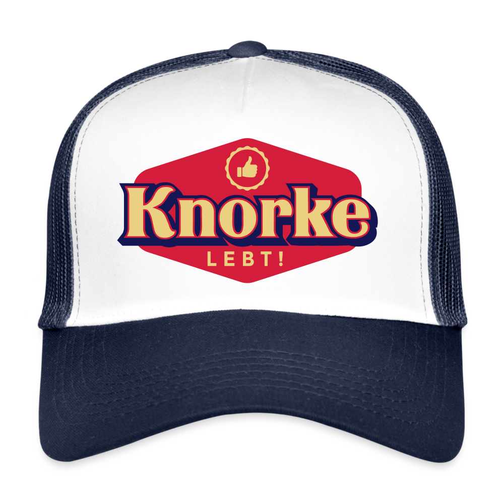 KNORKE lebt! - Trucker Cap - Weiß/Navy