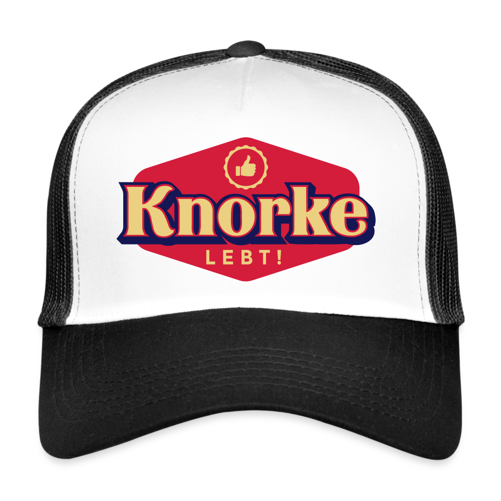 KNORKE lebt! - Trucker Cap - Weiß/Schwarz