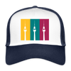Berlin Retro - Trucker Cap - Weiß/Navy