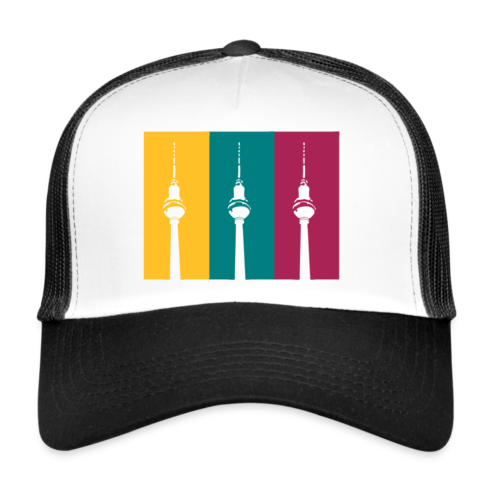 Berlin Retro - Trucker Cap - Weiß/Schwarz