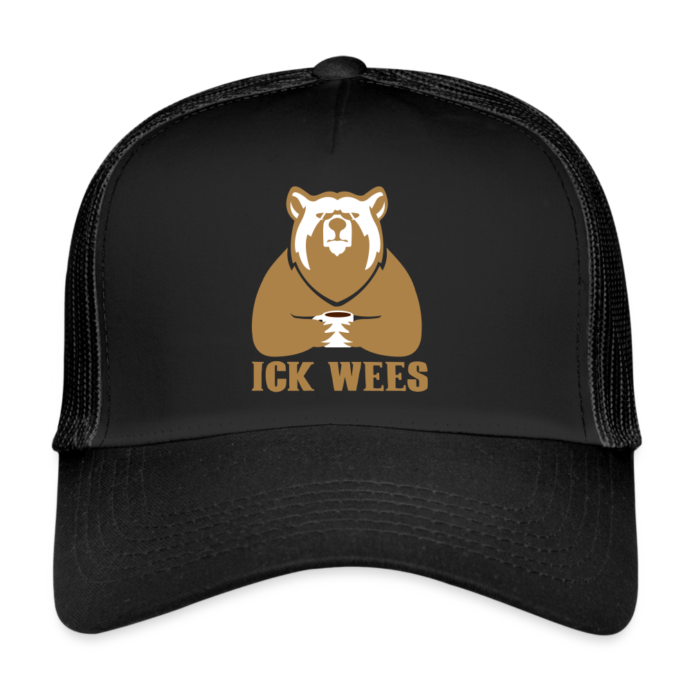 Ick Wees - Trucker Cap - Schwarz/Schwarz