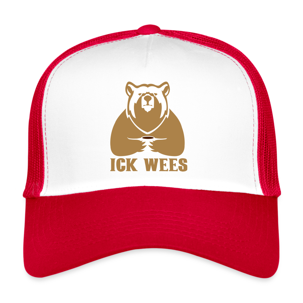 Ick Wees - Trucker Cap - Weiß/Rot