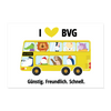I love BVG - Poster 30x20 cm - weiß