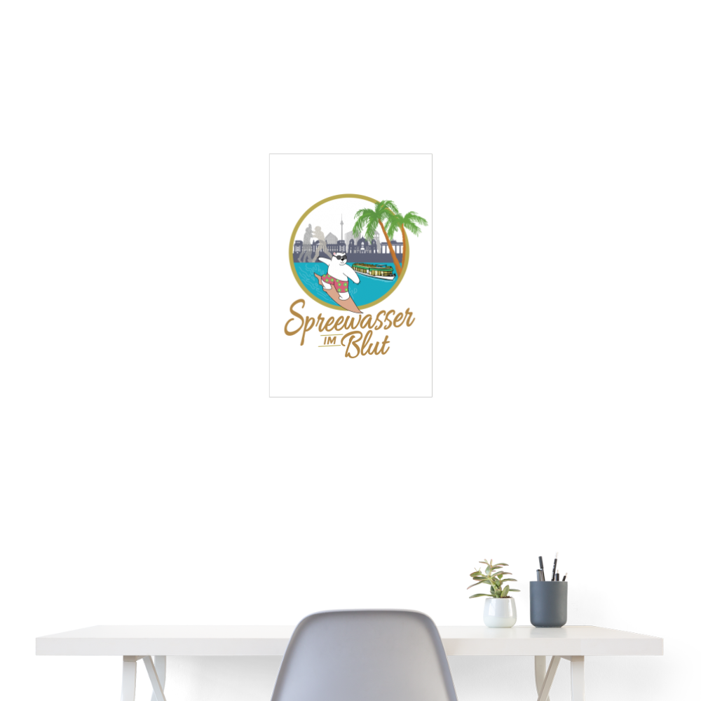 Spreewasser im Blut - Poster 40x60 cm - weiß