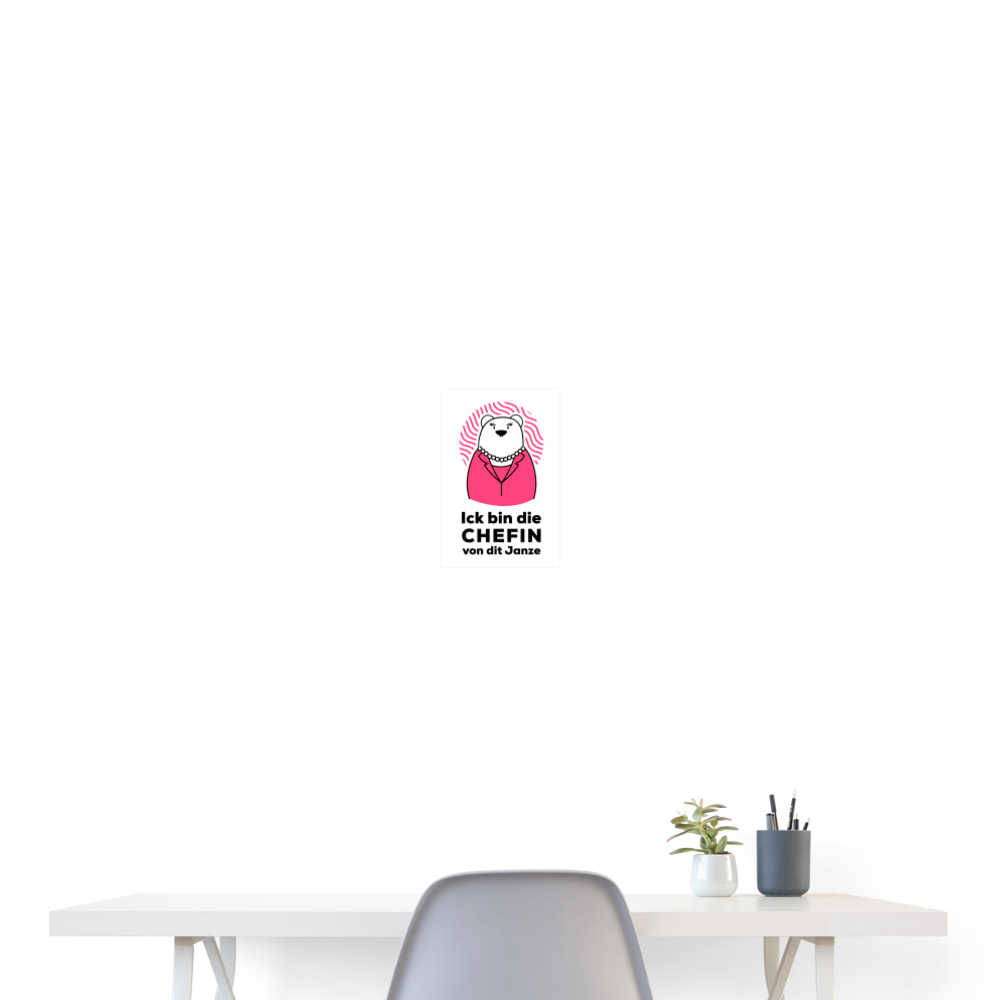 Chefin - Poster 20x30 cm - weiß
